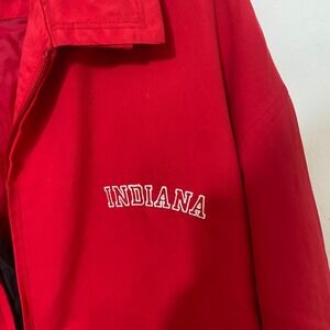 Vintage Hilton Mens Red Indiana Hoosiers Collegiate Track Jacket Size Large